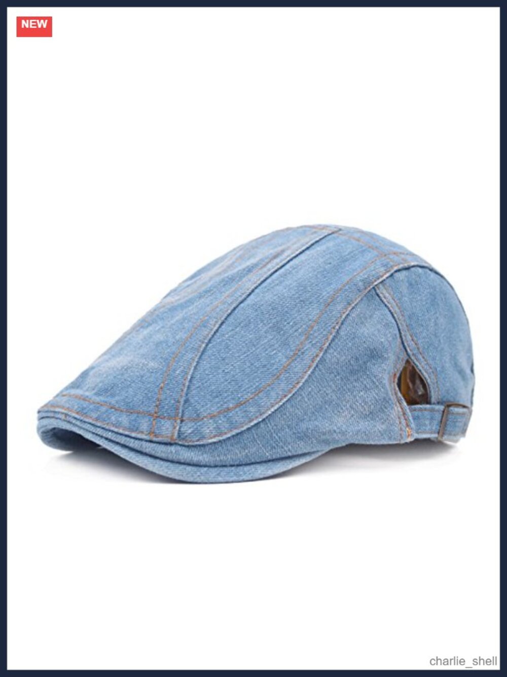 Unisex Cotton Denim Newsboy Cap Adjustable Ivy Gatsby Hat Foldable
